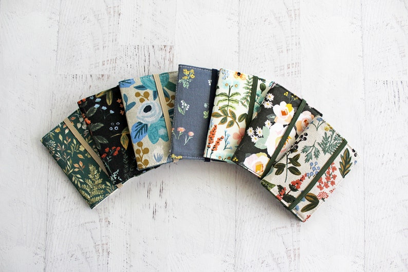 Business card case you pick credit card case, fabric ID holder, slim women's wallet, picture holder, floral ID holder image 1