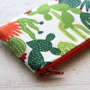 cactus change purse cactus zipper pouch cacti coin purse zip pouch small zipper pouch under 10 gift image 3