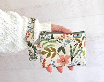 ID case,  gift ideas for her,  Rifle paper co ID pouch,  mini wristlet wallet, small floral bag