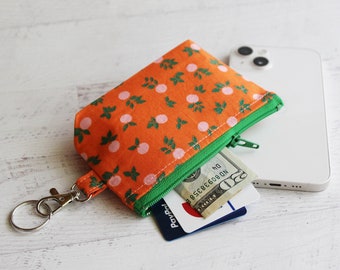 Little fruits keyring zipper pouch - small ID holder with clasp
