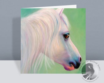 Snowflake Pony Card - Cute Horse Greetings Card - Birthday - Thank You