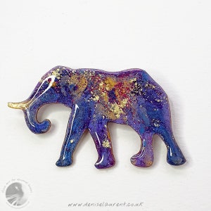 Elephant Brooch Elephant Pin, Handmade Gifts OOAK In A Gift Box image 1