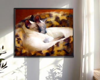 Meezer Squeezers! Siamese Cat Wall Art - Print Or Framed Canvas Print - Home Decor