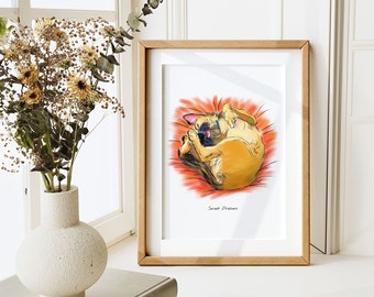 Border Terrier Print Unframed - Delightful Gifts For Dog Lovers - Sweet Dreams