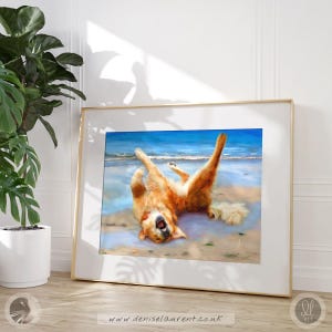 Golden Retriever Wall Art  -  Print On Paper Or Framed Canvas - Gifts For Dog Lovers  - Free Shipping