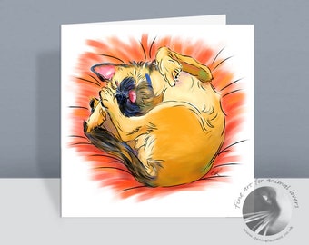 Border Terrier Card - Cute Dog Card - Birthday Card - Thank You Card - Terrier Card