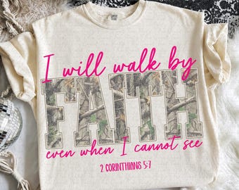 PNG bohème chrétien, Jésus, design de sublimation, marche par la foi et non par la vue, verset biblique, t-shirt religieux, téléchargement DTF