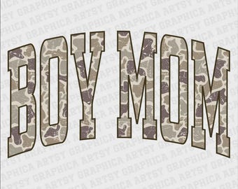 Menino Mãe retrô Camuflagem Mamãe Mãe tipografia desgastada Espírito Escolar PNG Mascote Vai Time Mascote Preppy Jaquetas da moda universitária DTG DTF