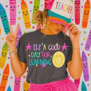 It's a good day for learning Preppy, Back To School Png, Coquette Cute Kindergarten, First Day Of School png, Teacher Doodle School Png