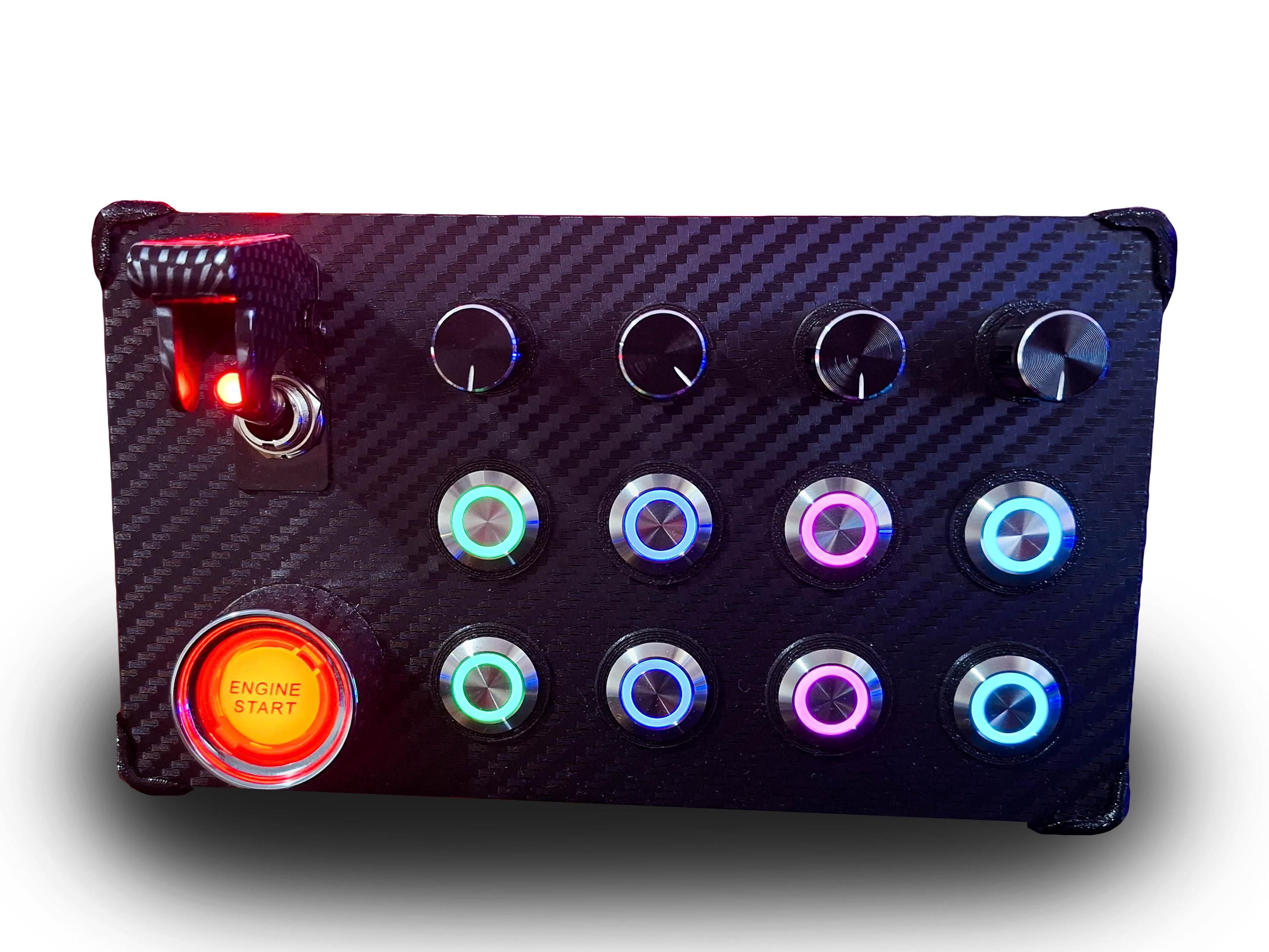Xbox Compatable Buttons For Racing Sim Simracing Buttonbox PC 22 Function RGB Illuminated Buttons Button Box ...