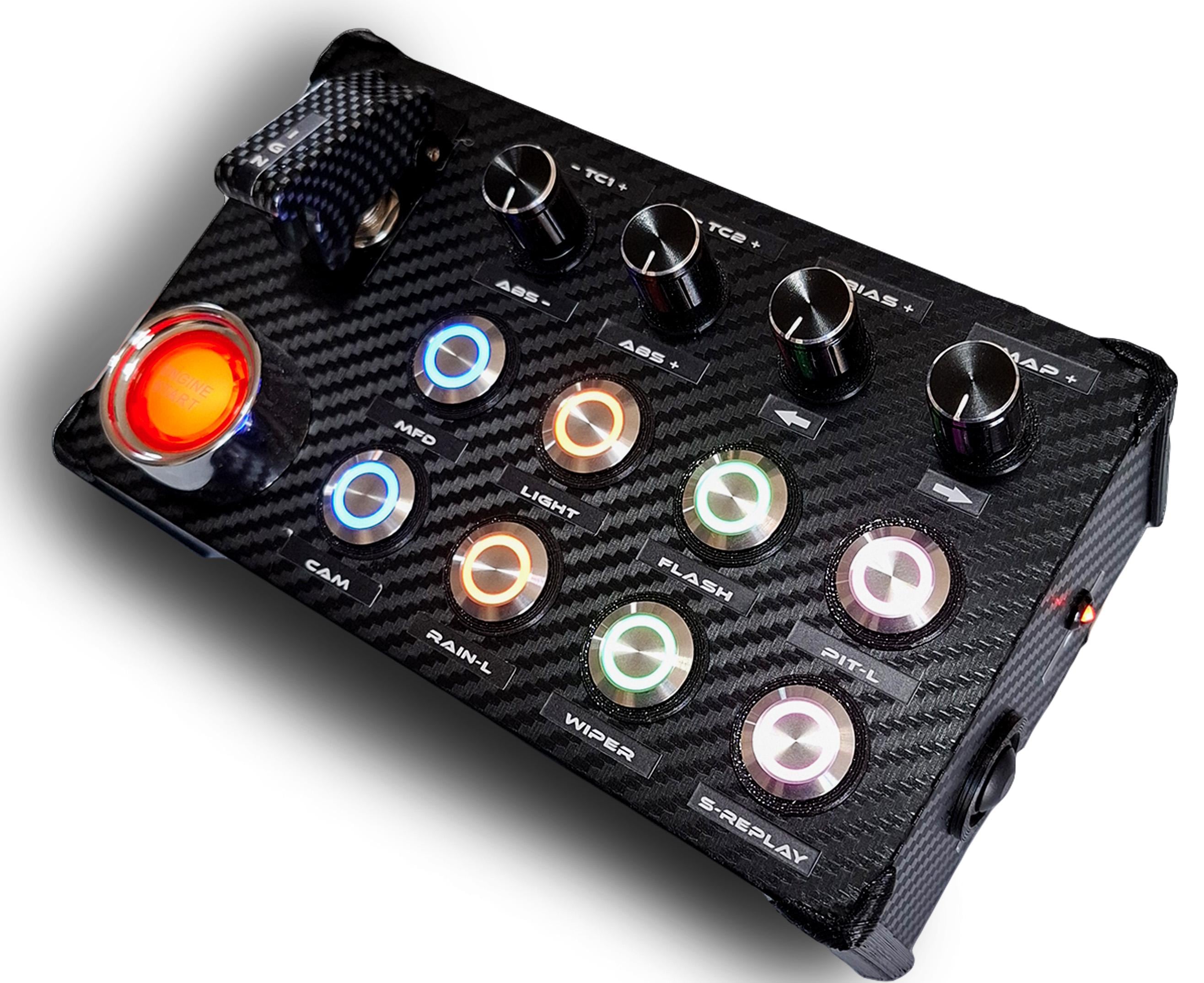 Button Box Sim Racing Console 22 Functions RGB Illuminated Buttons ...