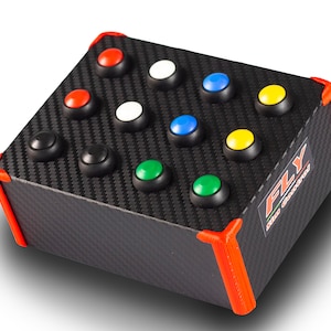 Button box simracing 12 commands for pc perfect for driving simulators and flight simulators, sim racing buttonbox