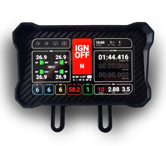 Sim racing dashboard touchscreen 5” pollici, schermo simulatore di corse, dash board touch screen, display simulator simulazione supporto