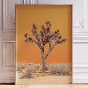 Retro Joshua Tree Print | Joshua Tree Landscape Print | Joshua Tree Wall Art | Joshua Tree National Park Poster | Desert Landscape Print