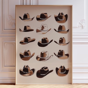 DIGITAL DOWNLOAD | Southwestern Art Print | Cowboy Art Print | Western Art Print | Southwestern Wall Art | Western Rodeo Cowboy Hat Wall Art