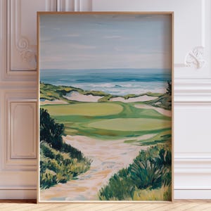 Watercolor Golf Print | Scenic Golf Landscape Poster Golf Art Print | Golf Poster Golf Office Wall Decor | Watercolor Golf Courses Art Print