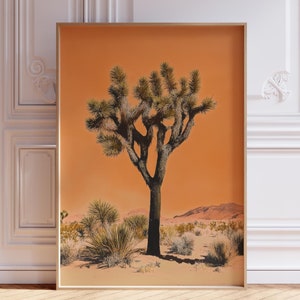 Joshua Tree Print | Vintage Joshua Tree Landscape Print | Joshua Tree Wall Art | Desert Landscape Print | Joshua Tree National Park Poster