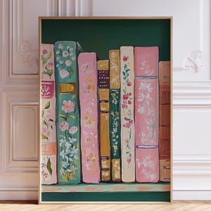 Kunstdruck Kunstdruck | Buchkunst Druck | Poster Bibliothek | Retro Buch-Liebhaber-Kunst | Bibliothek Kunstdruck | Geschenk für Leseratte | Bücherregal Art