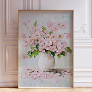 DIGITAL DOWNLOAD | Japanese Cherry Blossom Wall Art | Japanese Flower Cherry Blossom Poster | Chinese Art | Japanese Floral Print Asian Art
