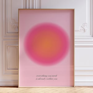 Póster de aura rosa / Impresión de aura rosa / Arte de pared de aura / Decoración de pared con arte de aura rosa / Impresión de póster de aura / Póster de energía de aura