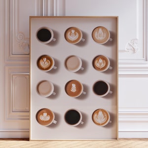 Coffee Poster | Coffee Print | Neutral Kitchen Print | Coffee Wall Art | Coffee Art Print | Minimalist Kitchen Wall Art | Kitchen Art Print