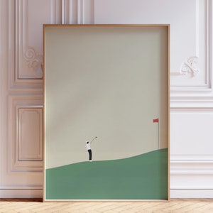 DIGITAL DOWNLOAD | Golf Wall Art for Men | Minimalist Golf Print | Golf Office Wall Art | Golf Digital Print | Golf Digital Download Print