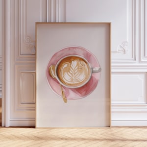 café rose affiche de Zazzle.be Liste d'envies Vous avez des idées ? Poster Coffee Shop | affiche de café au lait | Impression de tasse de café | Art mural tasse à café aquarelle | Impression Coffee Bar pour la cuisine