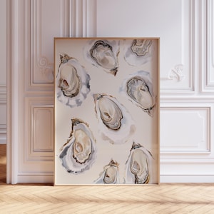 DIGITAL DOWNLOAD | Oyster Print | Watercolor Oyster Print | Cute Oyster Digital Download Print | Oyster Print Download for Printable Artwork