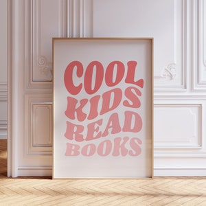 Póster de libro / Impresión de lectura / Pósteres de libros / Arte mural de libros / Arte mural de terapeutas / Libros divertidos para niños / Pósteres de aprendizaje para salas de juegos