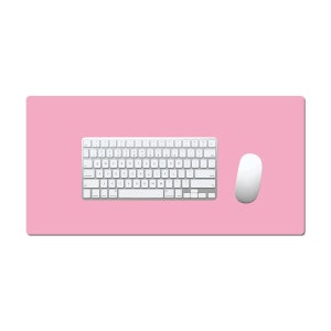 Hot Pink Desk Mat | Solid Color Deskmat | Basic Desk Mat | Cute Desk Mat | Girly Computer Mat Deskpad | Cute Desk Pad | Minimal Desk Mat