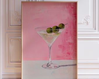 Pink Dirty Martini Wall Art Print
