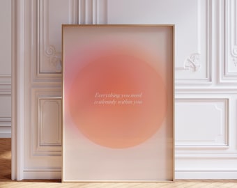 Alles wat je nodig hebt, zit al in je poster | Aura positieve energie print | Wet van de aantrekkingskracht poster | Positieve affirmatiesposter