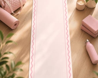 Scalloped Pink Yoga Mat