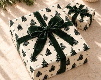 Green Christmas Wrapping Paper Roll