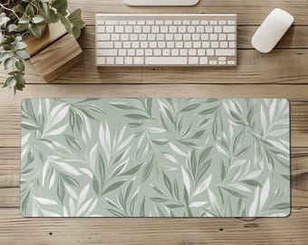 Sage Green Desk Mat | Floral Desk Mat | Cottagecore Desk Mat | Boho Deskpad | Cute Desk Mat | Cute Desk Pad | Garden Botanical Desk Pad