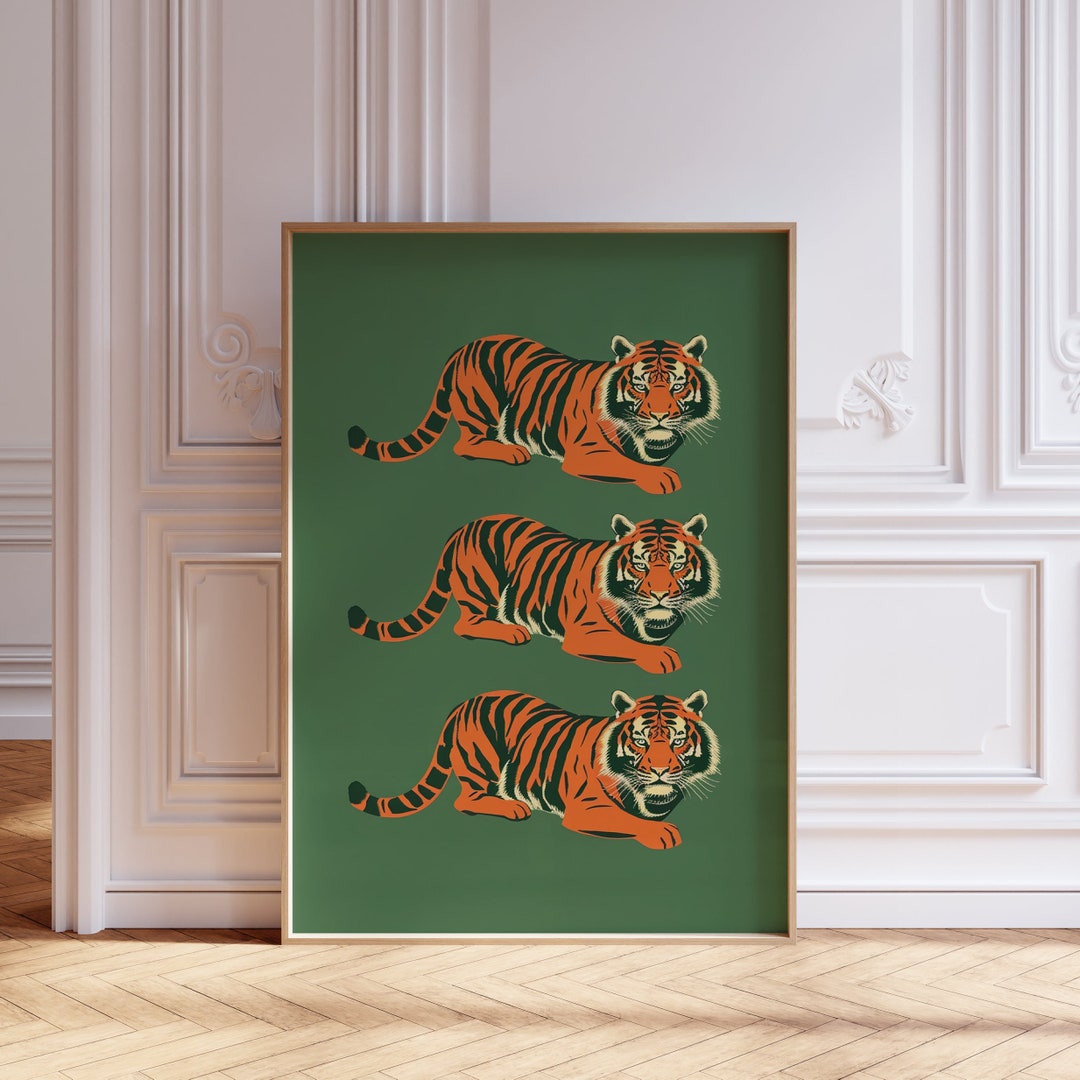 Tiger Art Print | Big Cat Print | Jungle Animal Print | Tiger Picture ...