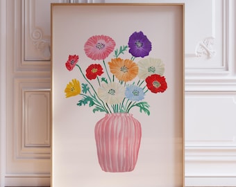 Pink Poppy Wall Art Print