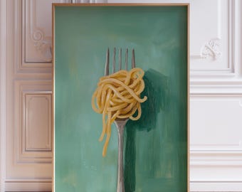 Pasta Wand Kunst Druck