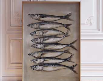 Vintage Sardinen Print