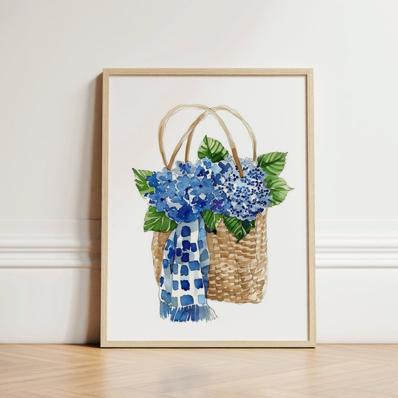 Grande hydrangea blue willow tapestry hotsell