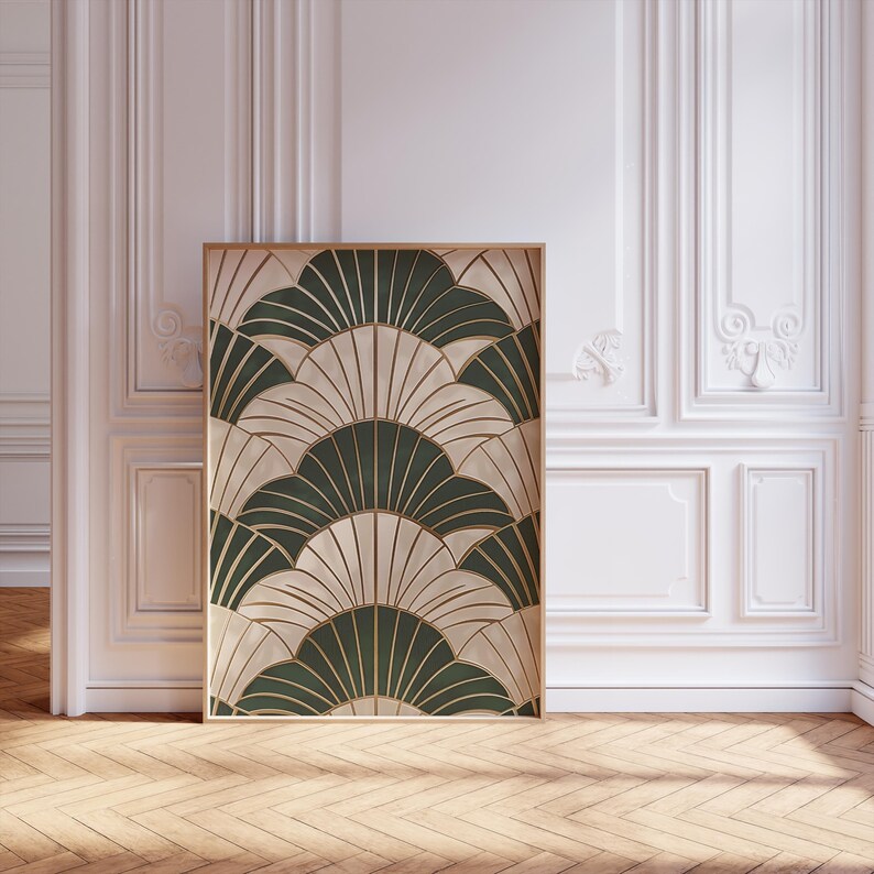 Japandi Wall Art | Sage Green Wall Art | Wabi Sabi Wall Art | Japandi Art | Zen Japanese Wall Art | Japandi Decor | Geometric Wabi Sabi Art image 5