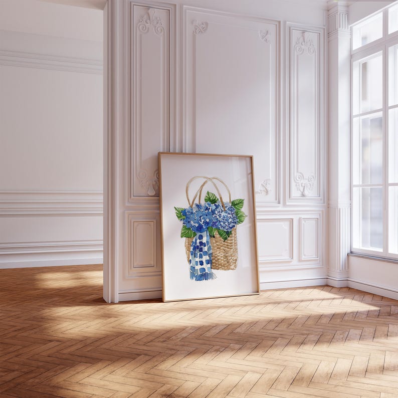 Blue Hydrangea Wall Art Print image 5