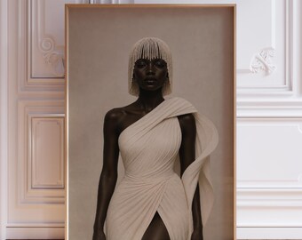 Chic Black Woman African American Wall Art Print