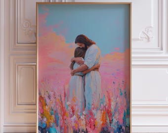Pink Jesus Wall Art Print