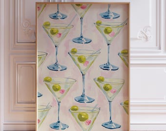Pink Dirty Martini Wall Art Print
