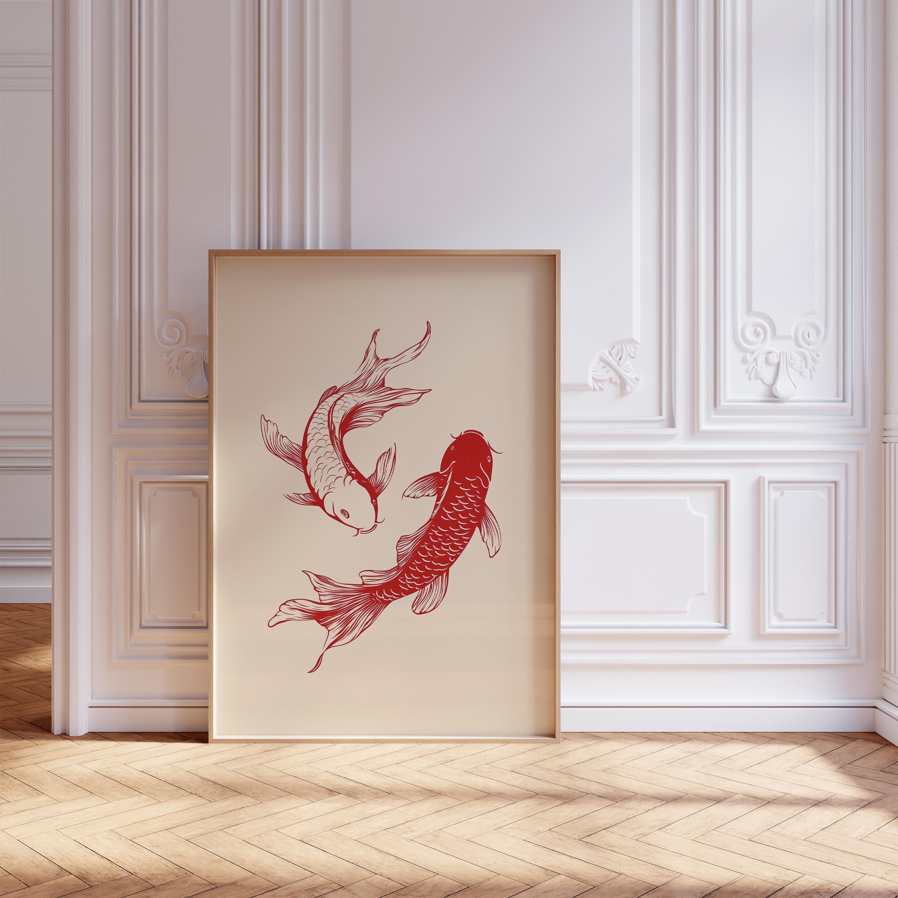 Koi Fish Wall Print | Japanese Koi Poster | Japanese Fish Wall Art ...