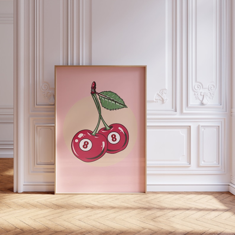 Linilioart Lucky 8 Ball Poster - 3er Set 30x40cm Leoparden Leinwandkunst Ungerahmt