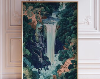 Green Japandi Wall Art Print