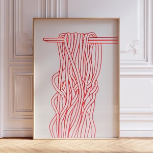 Red Ramen Wall Art Print