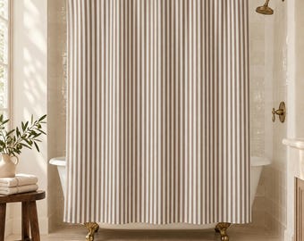 Striped Bathroom Shower Curtain